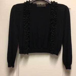 Cropped light cardigan